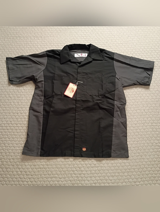 Red Kap Other - RedKap Work Shirt Men's Large Short Sleeve Black Gray "Audio Monkey" New w/Tags
